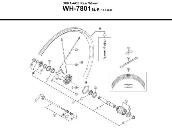 Shimano dammkåpa invändig till bakhjul WH7801-SL