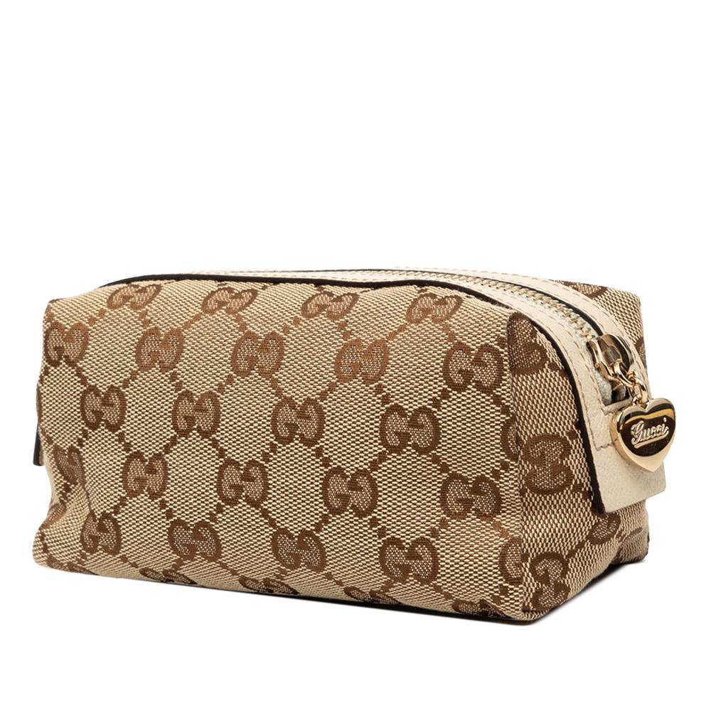 Gucci Vintage Pouch Stl. - Necessär Från Magasin - Beige (L 8cm x W 14.50cm x D 6.50cm)