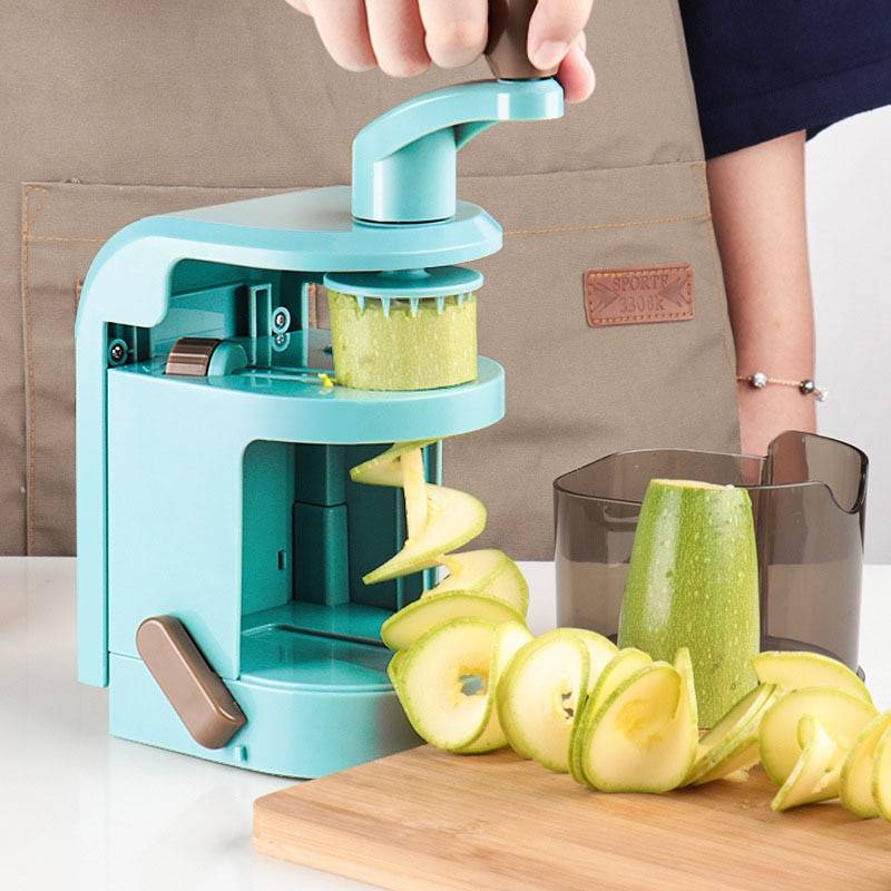 Multifunktion manuell veggie spiralizer grönsaksskivare grönsakspasta tillverkare mandolin skivare för lågkolhydrat paleo glutenfri