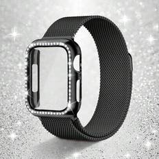 St. SIabe Women's And Men's I Fashion Milan Adjustable Diamond Stainless Steel Watch Bring Compatible With Apple Watch Series Band 38mm 40mm 41mm 45mm 44mm 42mm 49mm Belt, Soft And Comfortable Breathable Wristband Replacement Strap, Grateful Bracelet Wrist Festival Gift Party With Apple Watch Ultra Series 9/SE/8/7/6/5/4/3/2/1 Bracelet Accessories Correa As A Gift For Students Returning To School