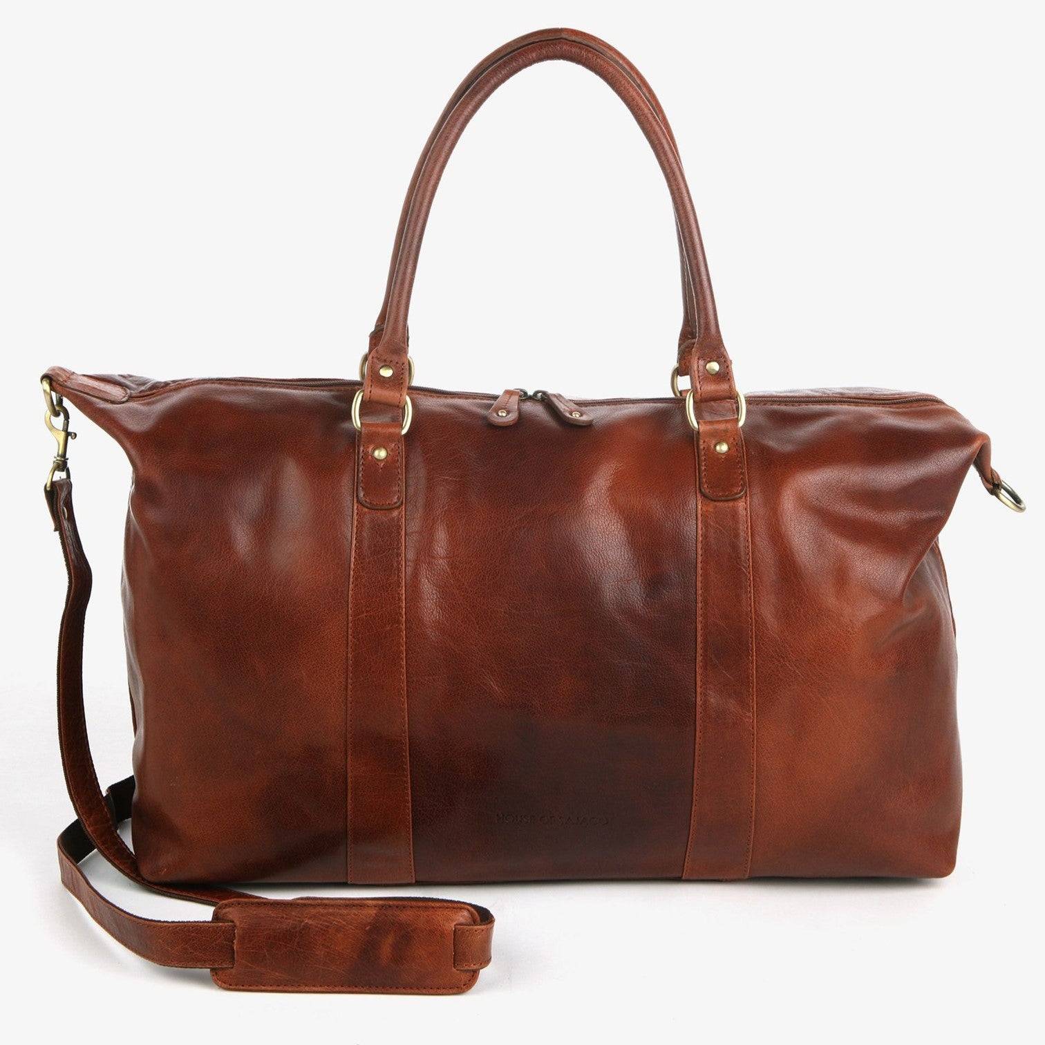 House Of Sajaco Weekendtaske Stor i Læder Cognac