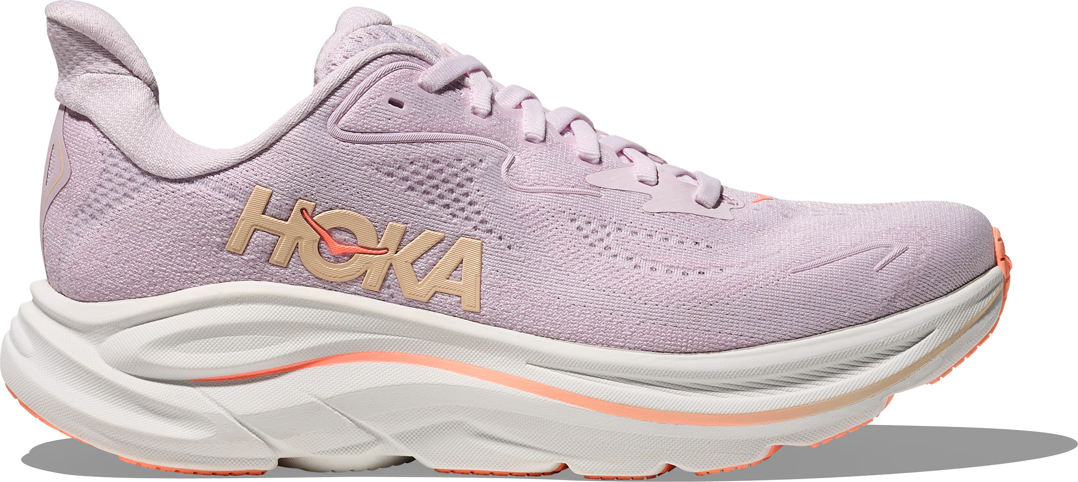 Hoka Women's Clifton 10 Lilac Cream / Tangerine Glow, 43 1/3