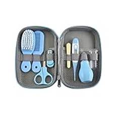 Baby Grooming Kit, Baby Care -artiklar, Baby Care Essentials Set, Baby Supplies Set, 8st Baby Health Care Set Portable Baby Care Kit, Spädbarn Toddler (Blue) Baby Nail Clipper Set