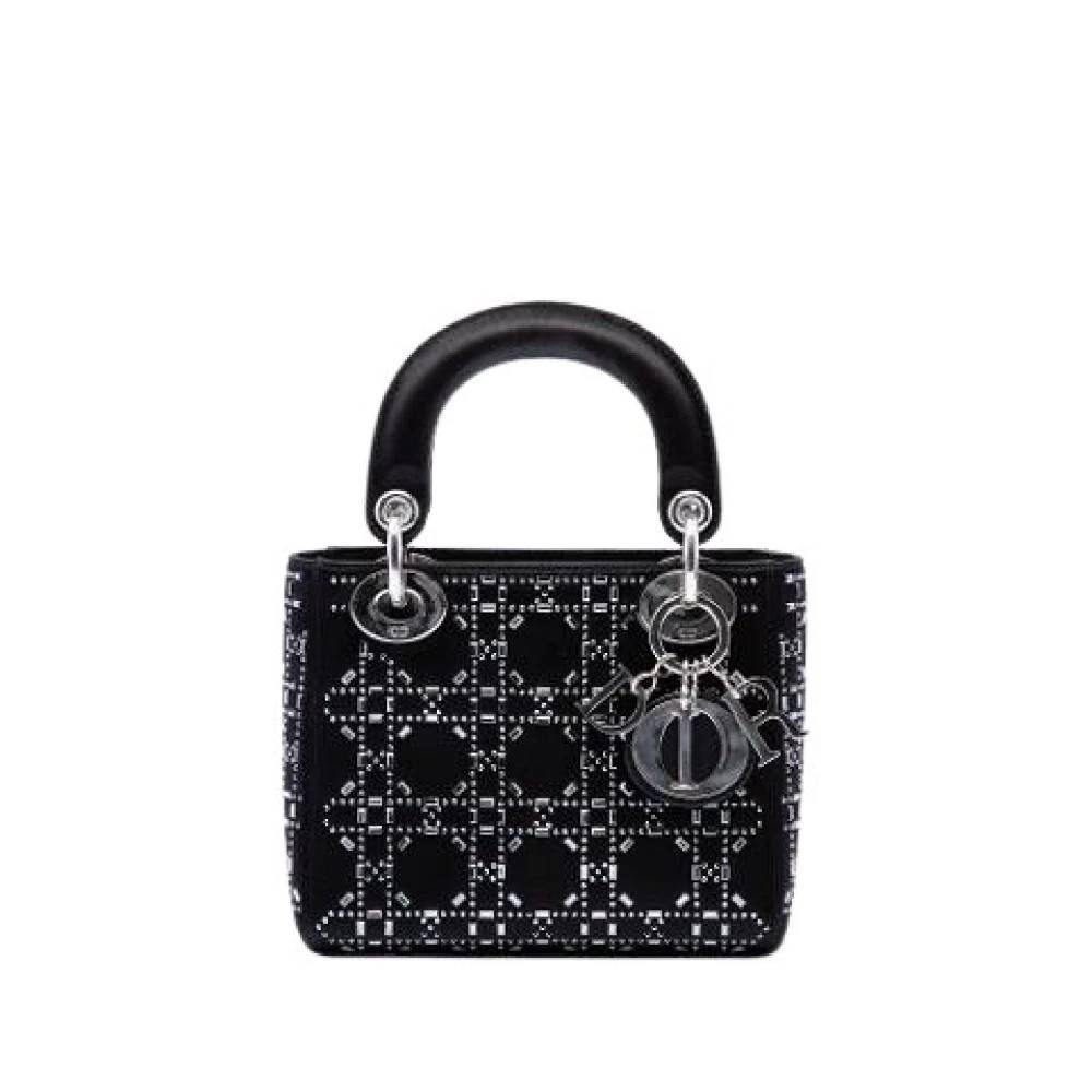 Dior Vintage Pre-owned Lady Dior Håndtaske - Vintage - Dame - Sort - ONE SIZE - Satin