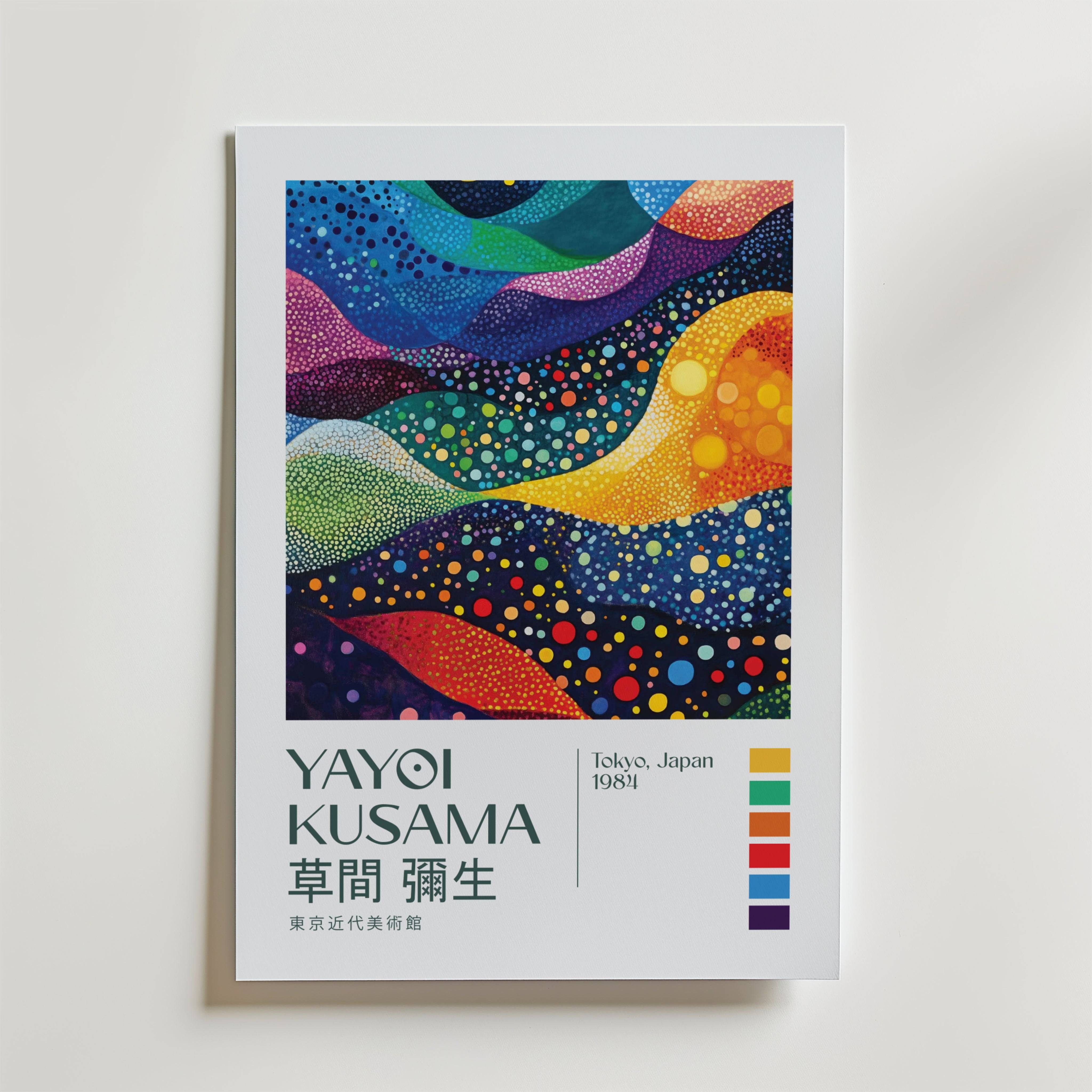Yayoi Kusama Cosmic Waves Poster - Fine Art Poster 50x70 cm