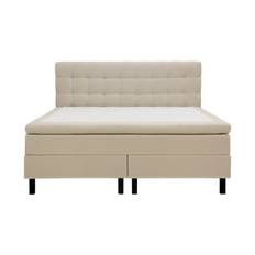 Bedly Hilton Komplett Sängpaket 180x200 cm Kontinentalsäng med rutad sänggavel i teddy - Beige / Teddy sängpaket