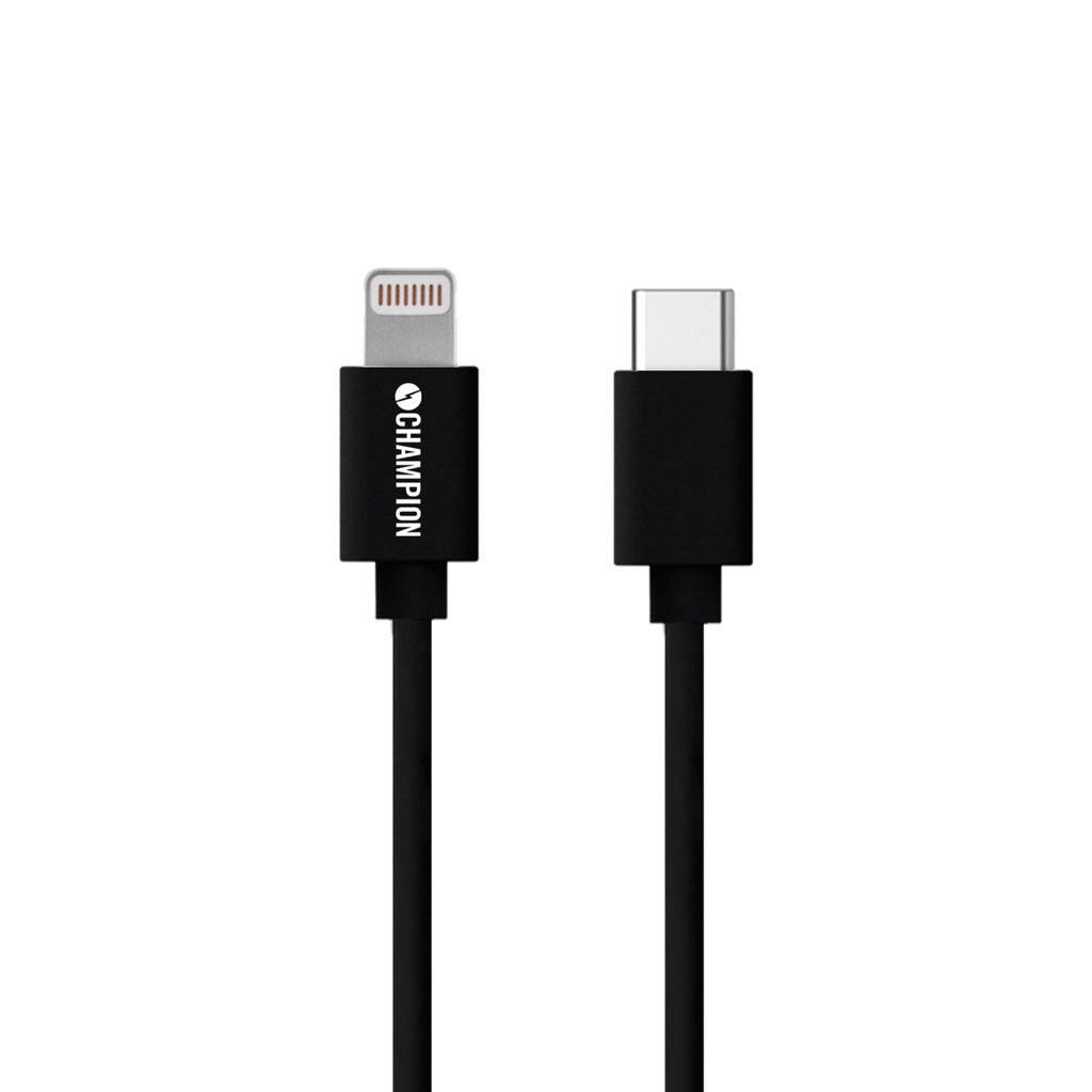 Champion USB-C til Lightning kabel - 2m (MFi) Sort