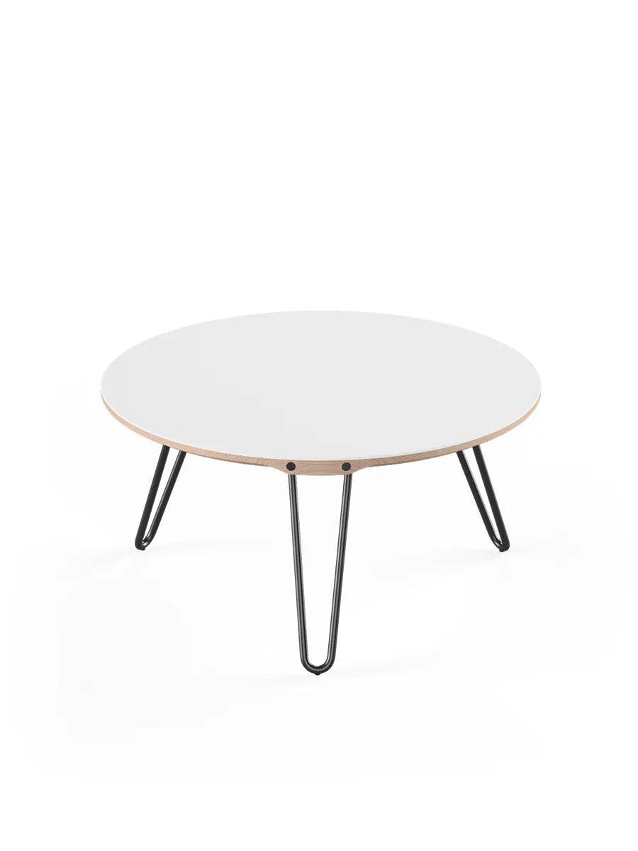 AK1811 Sidebord fra Naver Collection Eg hvidolie / H: 36 cm / Sort pulverlakeret - Jacobsen Plus