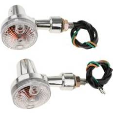 12v motorcyklar blinkers körriktningsvisare lampa universal för yamaha honda suzuki ktm etc motorcykel tillbehör - silver- klar
