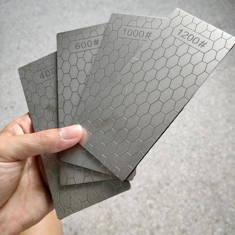 Diamantknivslipsten 400# 600# 1000# 1200# Knivslipare Ultratunn honeycomb bryne slipsten gray