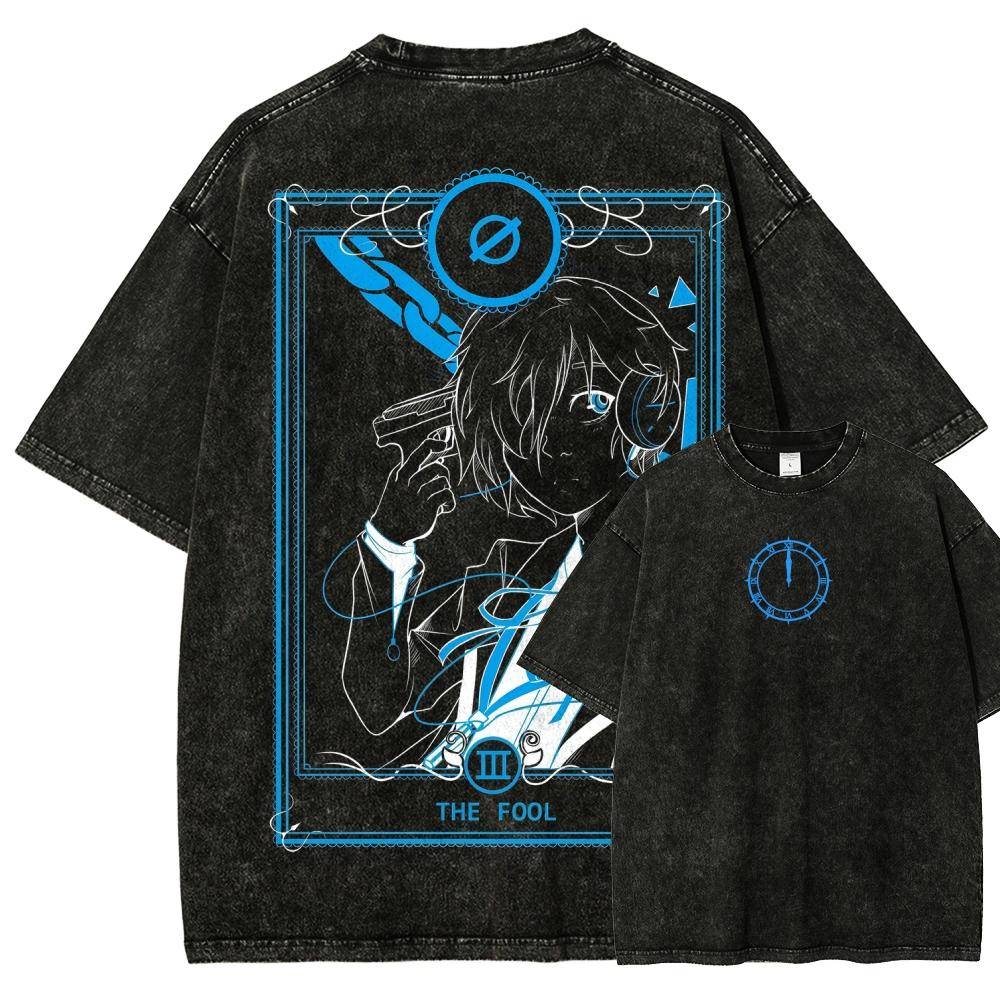 Persona 3 Reload Tvättad T-shirt Personlighetskläder Lämplig för Alla Årstider Storlek Plus Unisex Streetwear Hög Kvalitet Het Produkt Daglig Användni