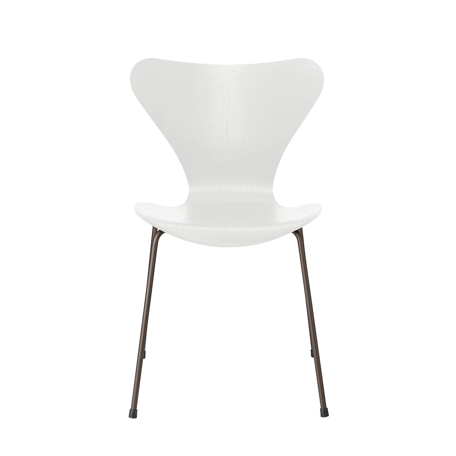 Serie 7 3107 Stol af Arne Jacobsen Brown Bronze Farvet ask - Hvid.