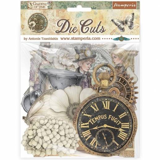 Die Cuts Stamperia Chipboard - Gardens of Time - 38 st