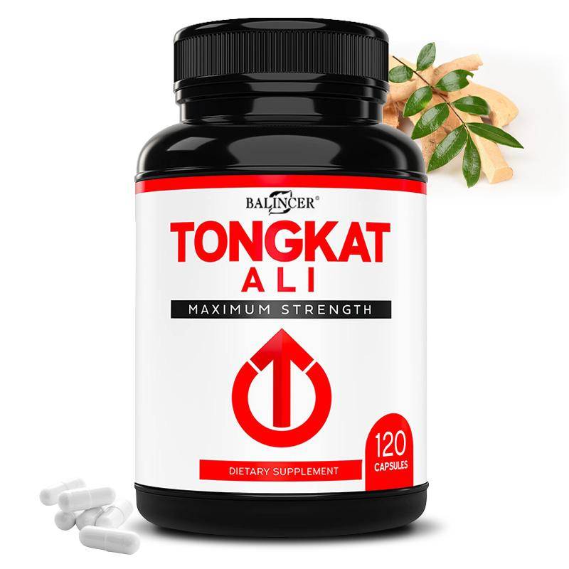 BALINCER Tongkat Ali 1200mg Kosttillskott, Maximal Styrka, Eurycoma Longifolia, 120 Kapslar