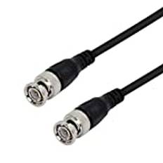BNC koaxialkabel, ultralåg förlust BNC hane till BNC hankabel 75 ohm förlängningskabel, KANGPING för videoövervakningskameror (0,5 m)