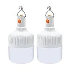 Campinglykta Uppladdningsbar, Fällbar Campinglampa - 2 Ljuslägen 500 lumen Ultra Bright LED Tältljus Campinglampor för Camping, Nödsituation, Fiske, Vandring White