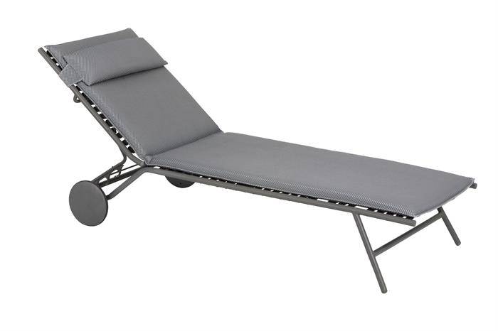 Lafuma Solseng Miami Silver med hynde.