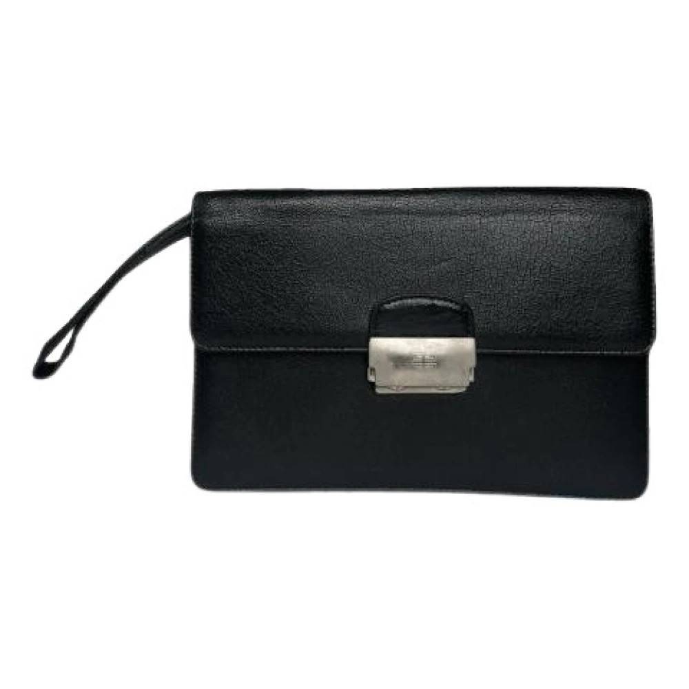 Givenchy Pre-owned Pre-owned Læder Clutch - Vintage - Dame - Sort - ONE SIZE - Læder