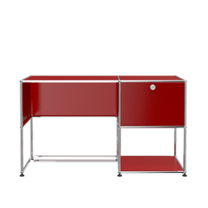 USM - USM Haller 107 skrivbord Ruby Red - Skrivbord - Fritz Haller,Paul Schärer - Röd - Metall
