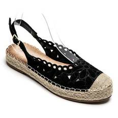 Blommiga espadrillsandaler i spets – Elegans och komfort för sommaren - Svart (EUR36,EUR37,EUR38,EUR39,EUR40,EUR41)