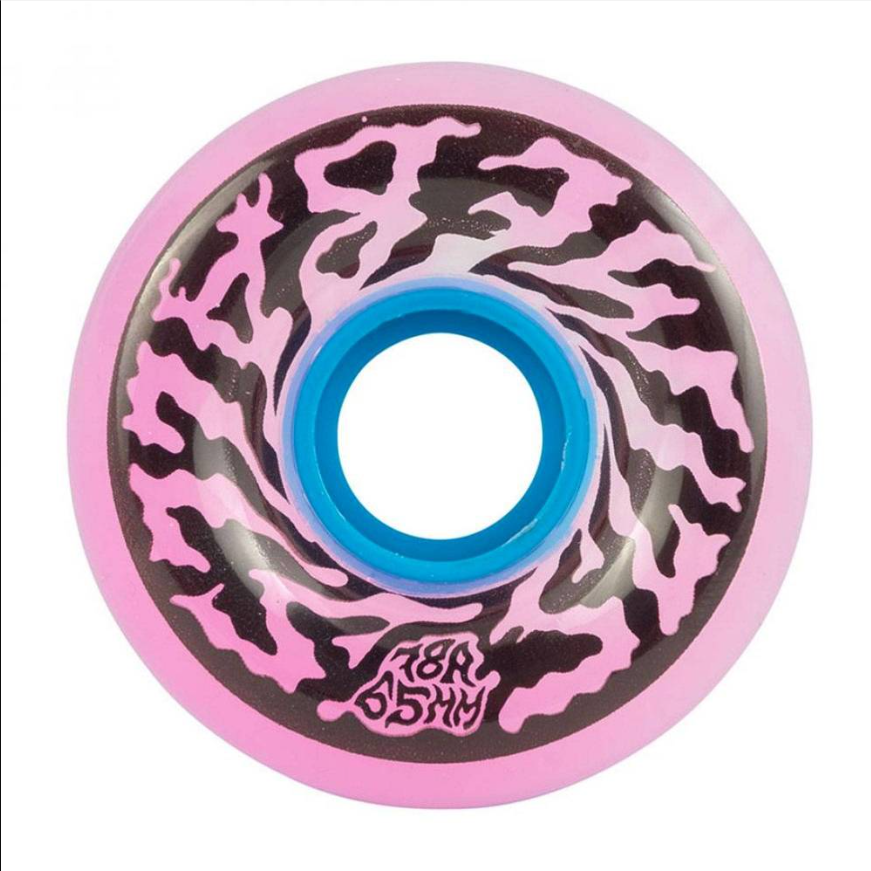 Santa cruz wheels "Swirly Trans" 65mm, pink