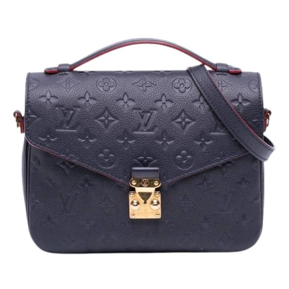 Louis Vuitton Vintage Pre-owned Pochette Metis - Vintage - Dame - Blå - ONE SIZE - Uld