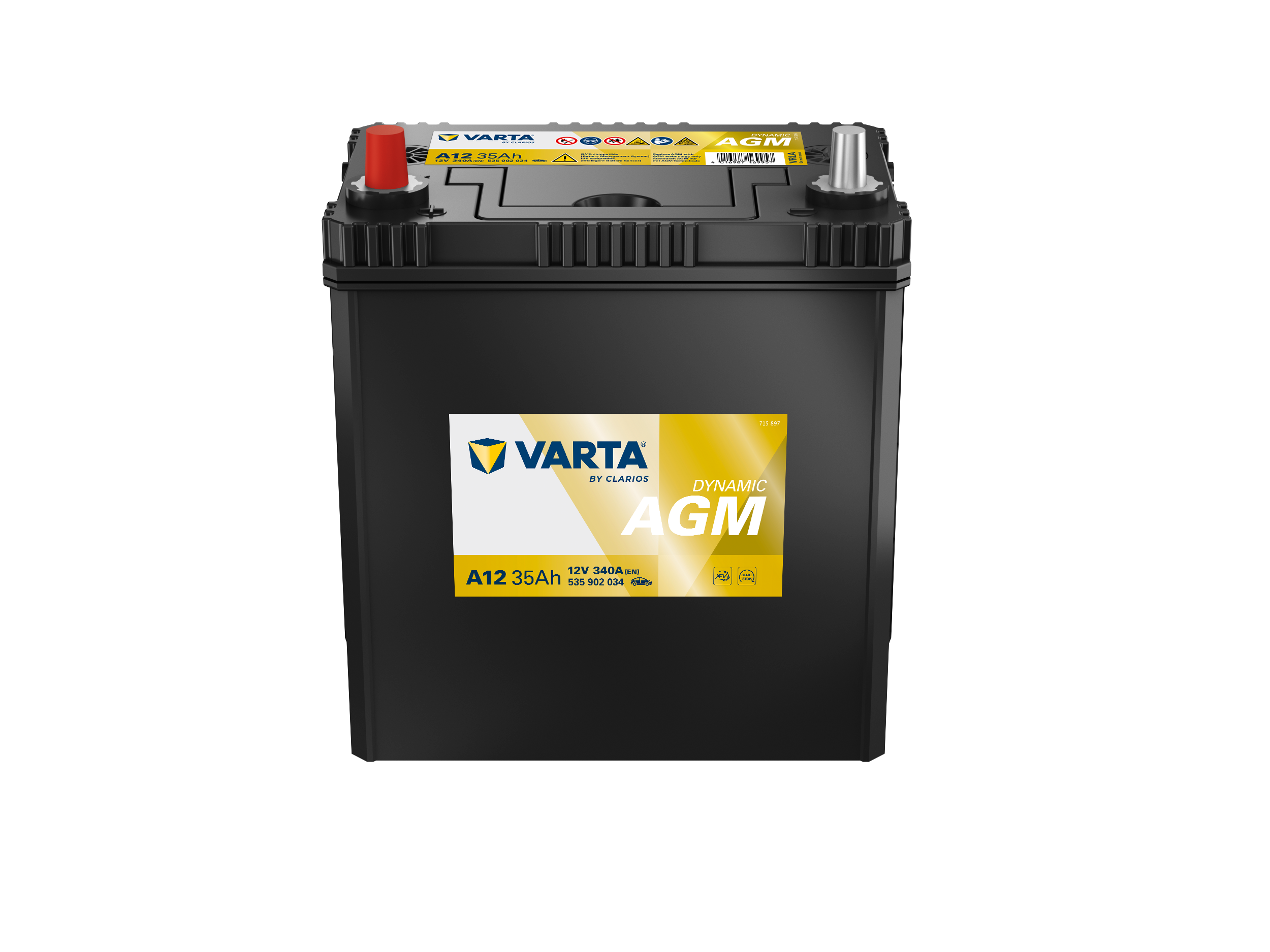 VARTA Dynamic AGM batteri 12V 35Ah A12