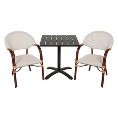 Carie Bistro Cafesæt 70x70 - Sort Nonwood