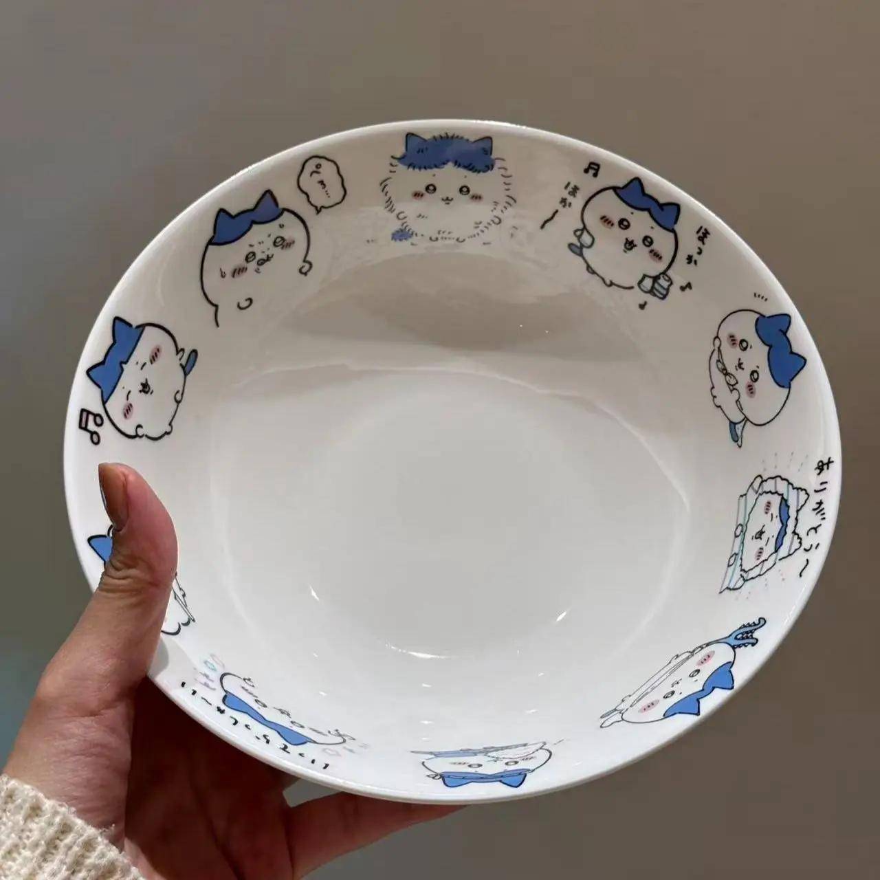 Chiikawa Usagi Cute Ceramic Bowl Kawaii Cartoon Large Capacity Salad Ramen Food Safe Dinnerware Home Kitchen Dish