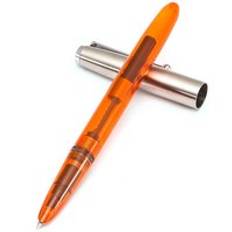 Jinhao vision reservoarpenna, stål metalllock, fin färg transparent fat, fin nib kontor finans skola student skriva a6994 - transparent orange
