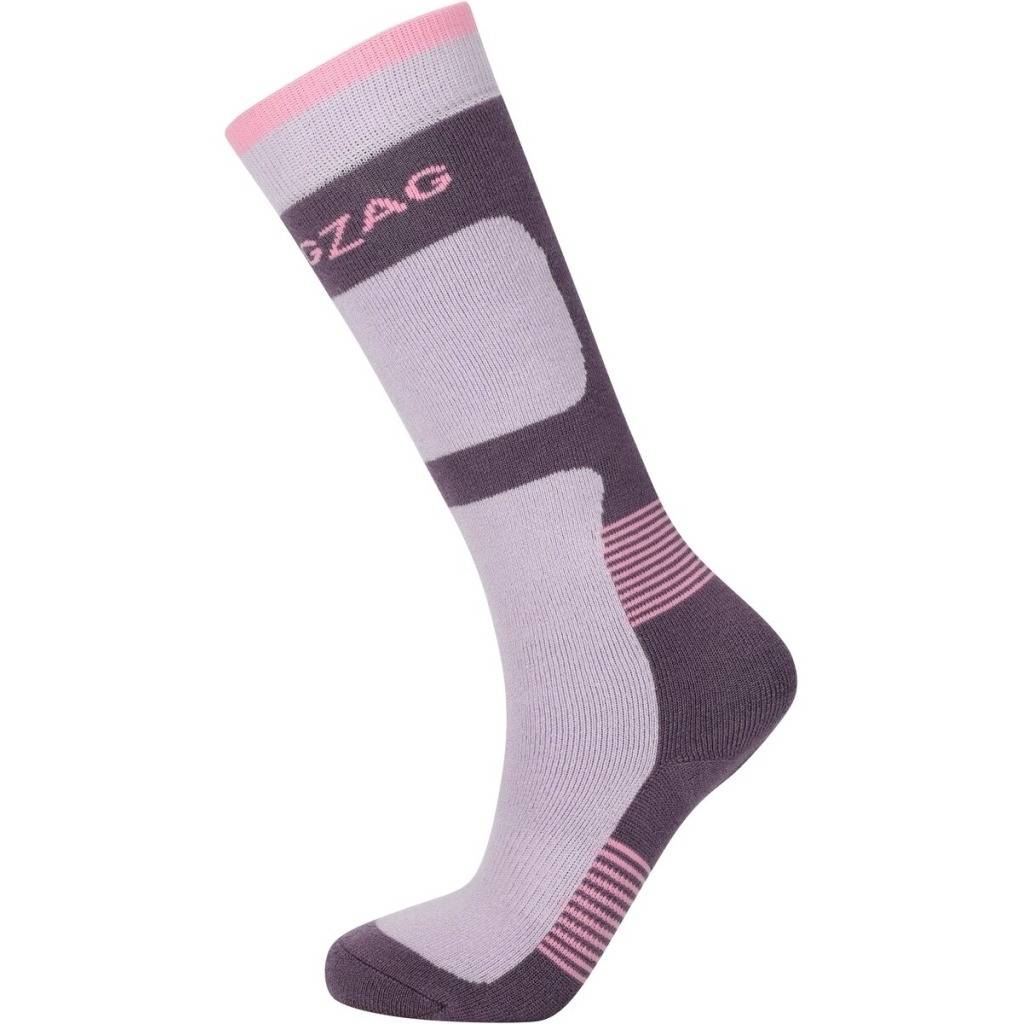 ZigZag Tippy skistrømper til børn - Grape Compote-29-32