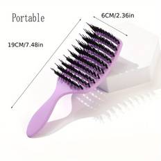 TEMU 1 Small Size Curved Hollow Comb Hair Brush, Abs Plastic Handle, Fluffy Hair Dry And , Suitable For Ordinary Hair, Portable Comb