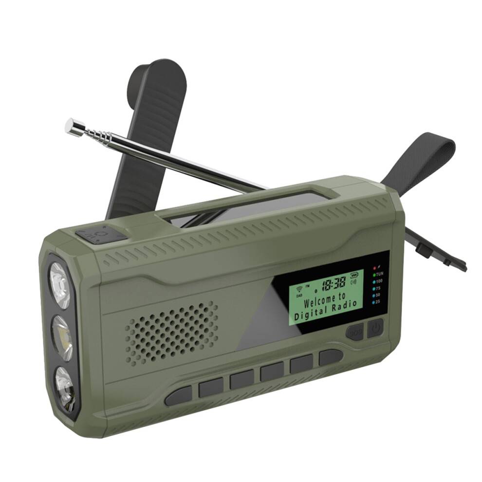 /FM Bluetooth Nødradio Indbygget 4500Mah Batteri Bærbar Solcelleanlæg