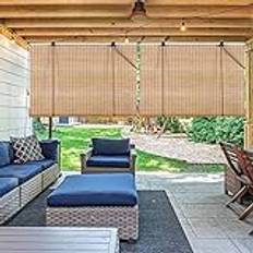 Rullgardin i trä, solskydd bambu rullgardin för balkong kök terrass korridor pergola dekor badrum