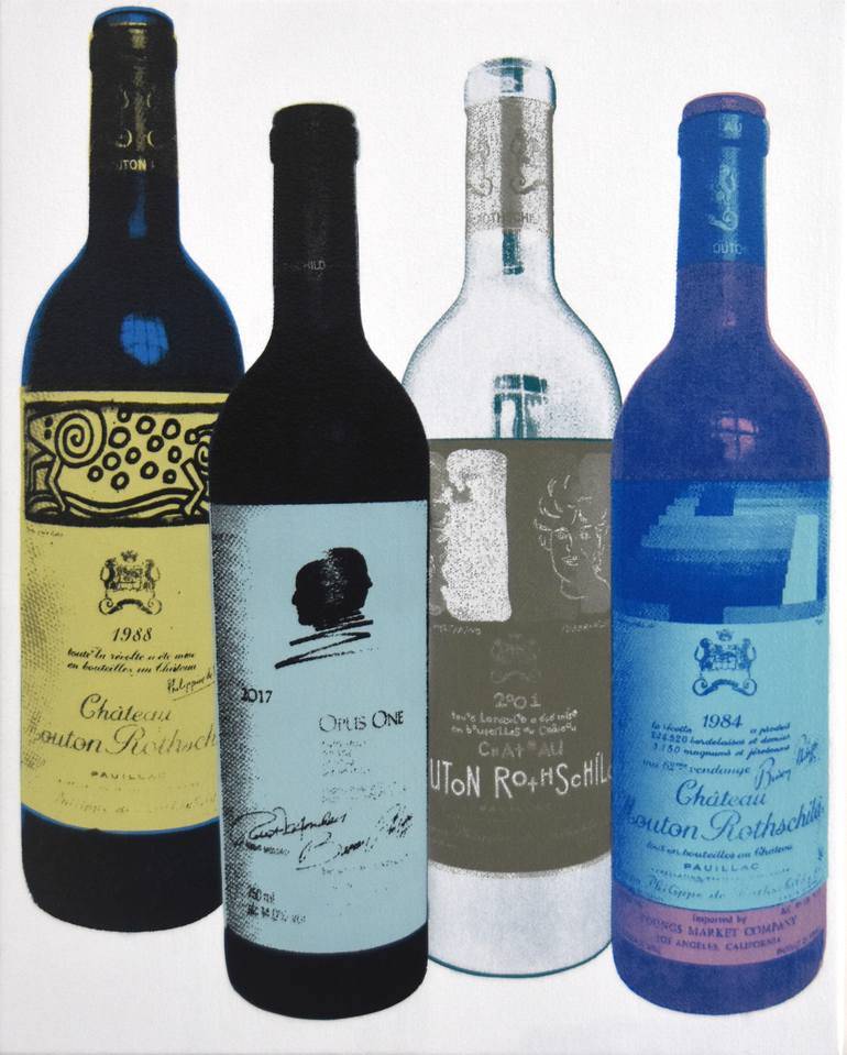Original Food & Drink Painting by Campbell La Pun | Pop Art Art on Canvas | Four on the Floor II