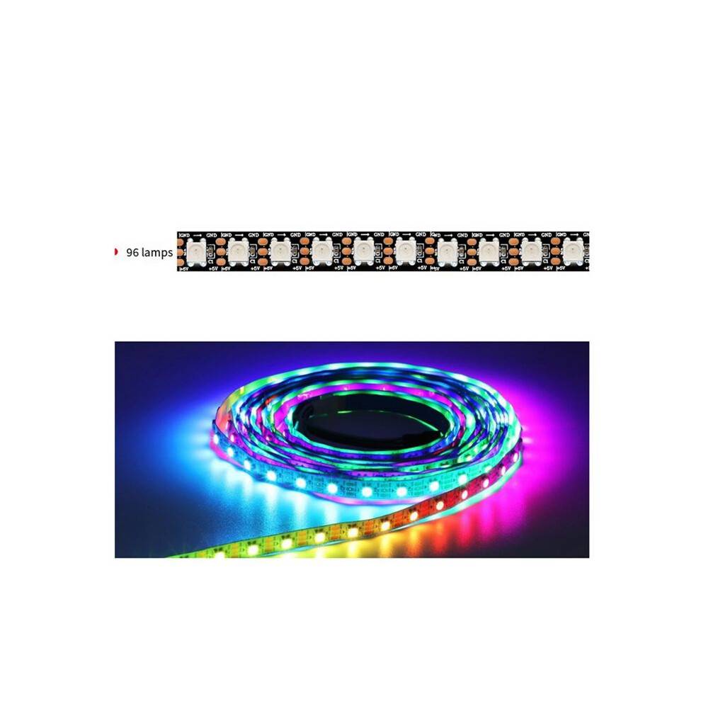 5m WS2812B LED Strip 5V 96 Pixel LEDs Individually Addressable IP20 Waterproof Flexible Tape Lamp Bar