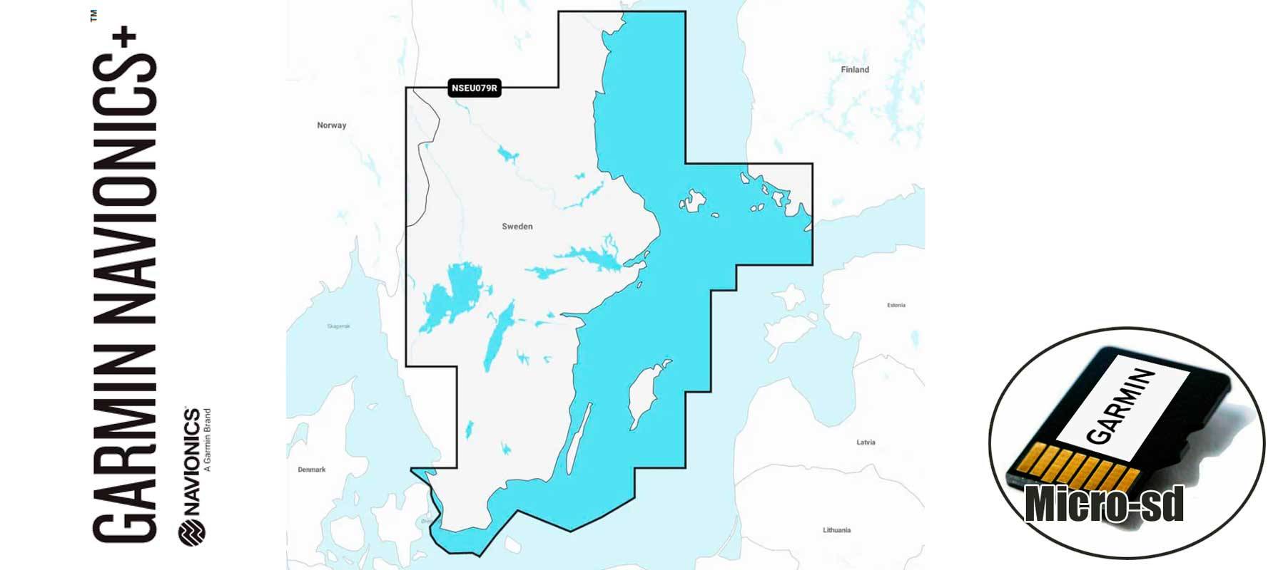 Garmin Navionics+ NSEU079R, Sweden, Southeast
