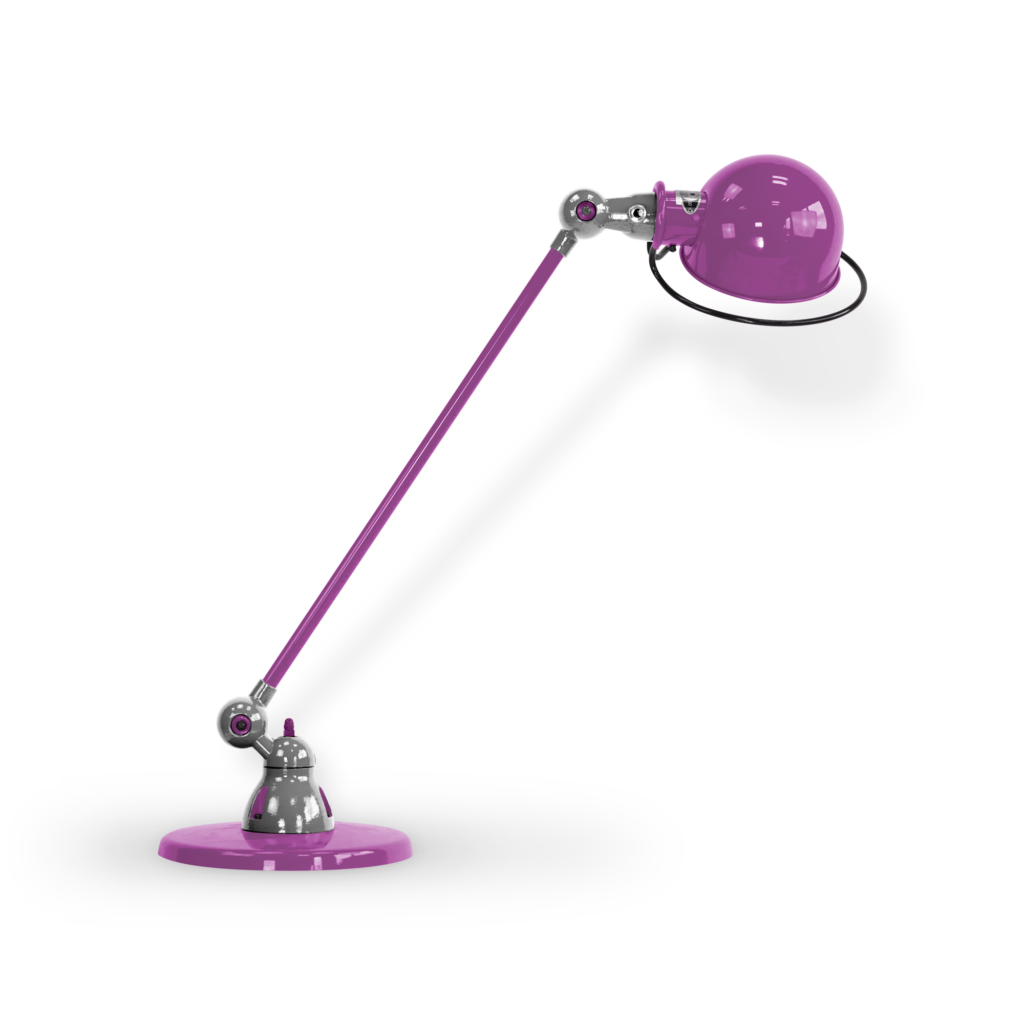 Loft D6000I bordlampe fra Jieldé - Violet fuschia / Blank/poleret