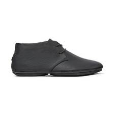 Campertil kvinder. K400221-036 Right Nina ankelstøvler i læder sort (41), Fast, 1-3 cm, Blonder, Casual