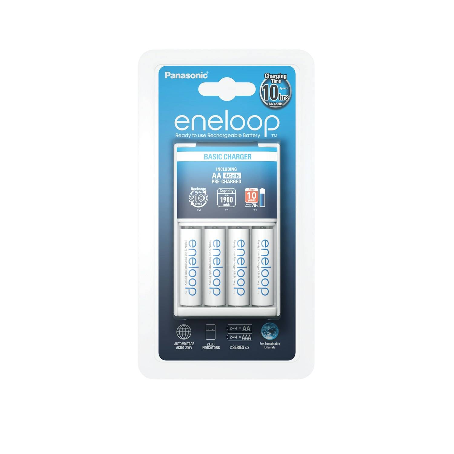 Batterikit Panasonic Smart Snabbladdare inkl. 4xAA 1900mAh