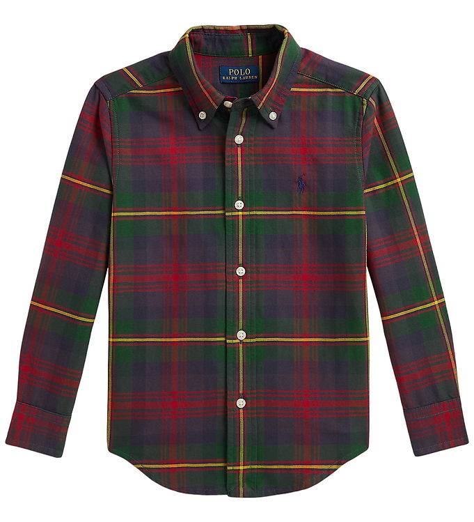 Polo Ralph Lauren Skjorta - Green/Röd Multi - Polo Ralph Lauren - 7 år (122) - Skjorta