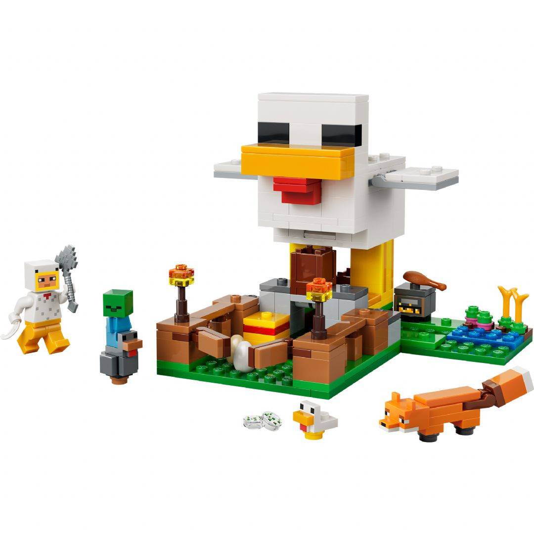 Hønsefarm LEGO byggeklodser Minecraft 21585