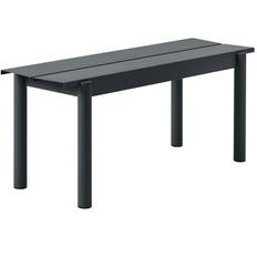 Muuto Linear Bænk 110 Cm grå - Bænke Stål Antracit - 31038