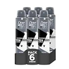 Dove Men+Care Spray för män, osynlig, torr 72h, 150 ml, 6-pack