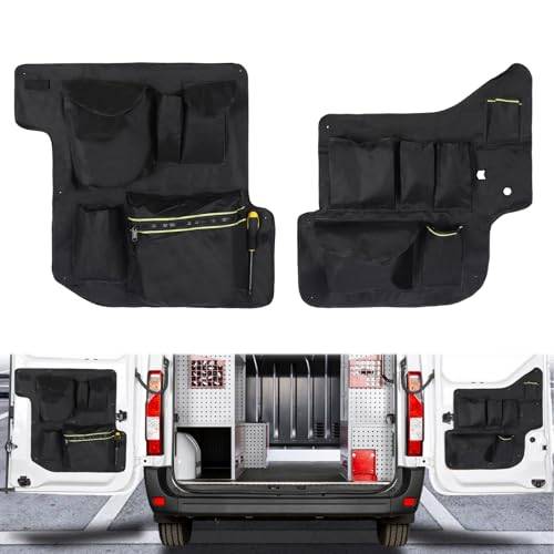Massor av 2 ladugårdsdörr, förvaringsorganisatör, kompatibel med Renault Master/Vauxhall/Movano 2010–2021, förvaringsorganisatör för ladugårdsdörr, förvaringsutrymme för skåpbil husbil