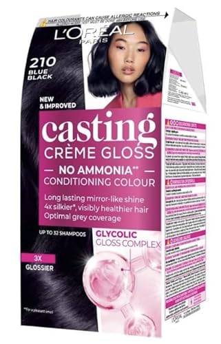 L'Oreal Casting Creme Gloss, 210, Blue Black, (förpackning av 3)