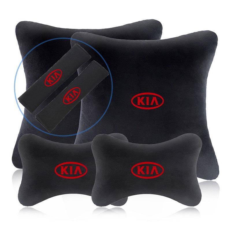 för KIA Bil t48 Nackstödsskydd Bilstolsöverdrag Huvud Nackstöd Kudde Sportage Rio Ceed Picanto K5 K9 Sorento Tillbehör gray