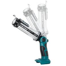 YEX-BUR 35W 2000LM LED Arbeitsleuchte Für Makita 18v, Tragbares Baustellen Lampe Taschenlampe mit USB-Aufladung, Haken für Auto Reparatur Camping Notfall