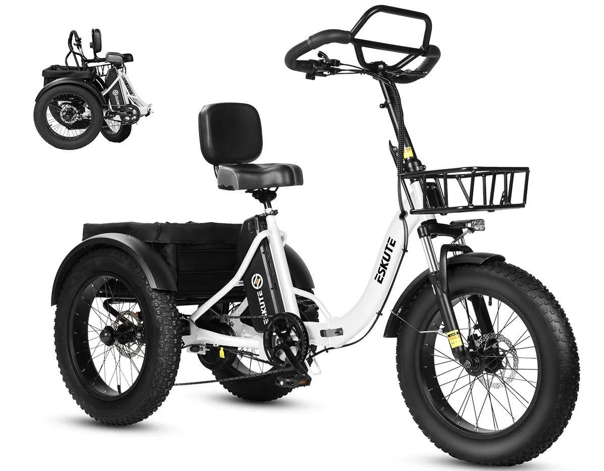 Eskute T302 Pro Urban kraftig elcykel 250W motor 48V 20,8Ah batteri 20x4-tums däck mekaniska skivbromsar.