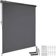Lodret markise Eloise med 2 vægbeslag - 160 x 250 cm,mørkegrå
